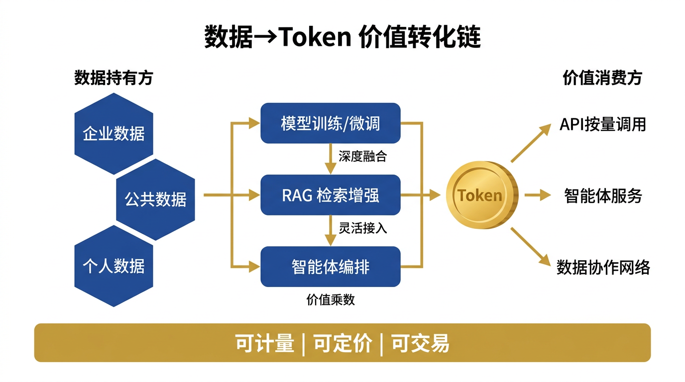 数据→Token 价值转化链