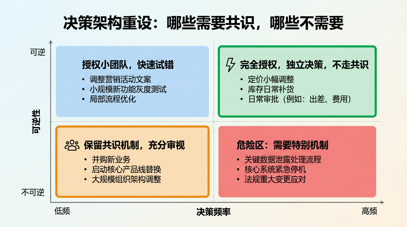 决策架构重设：哪些需要共识，哪些不需要