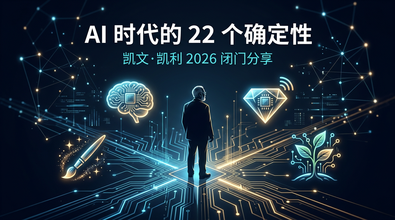 凯文·凯利 AI 时代的 22 个确定性：三条最值得深想的判断