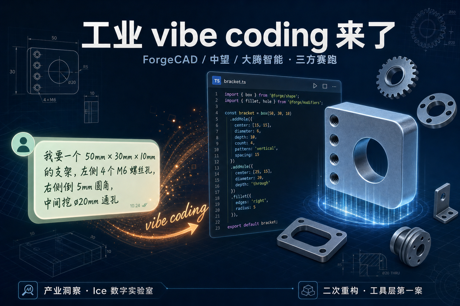 工业 vibe coding 来了：ForgeCAD / 中望 / 大腾智能的三方赛跑