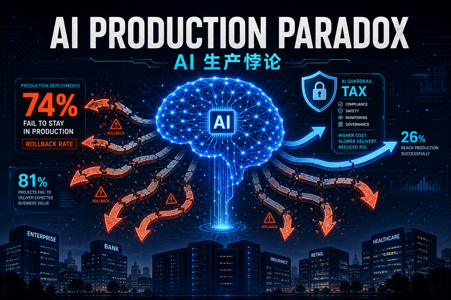 AI 生产悖论：74% 的企业 AI 代理上线后被迫回滚