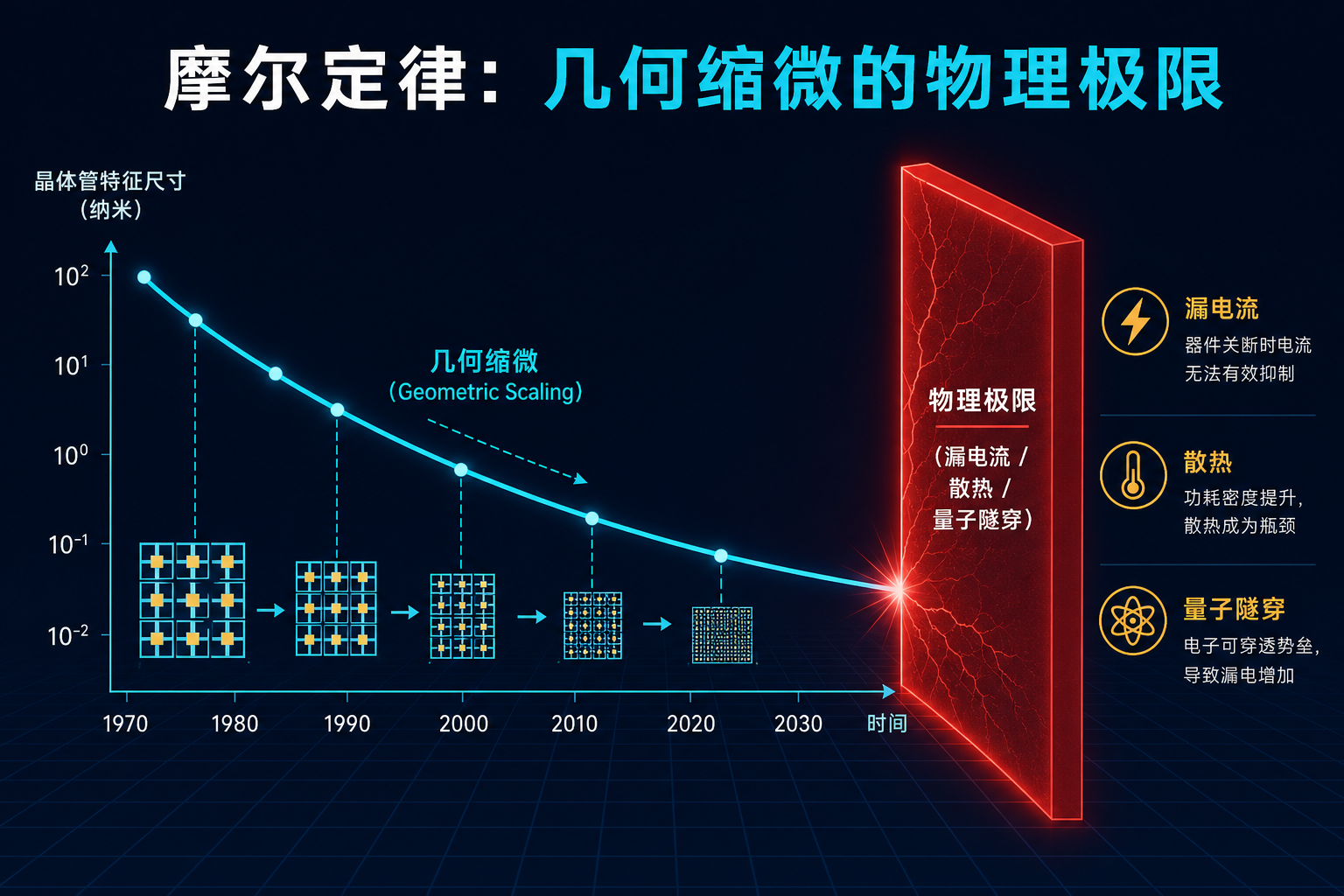 摩尔定律：几何缩微的物理极限