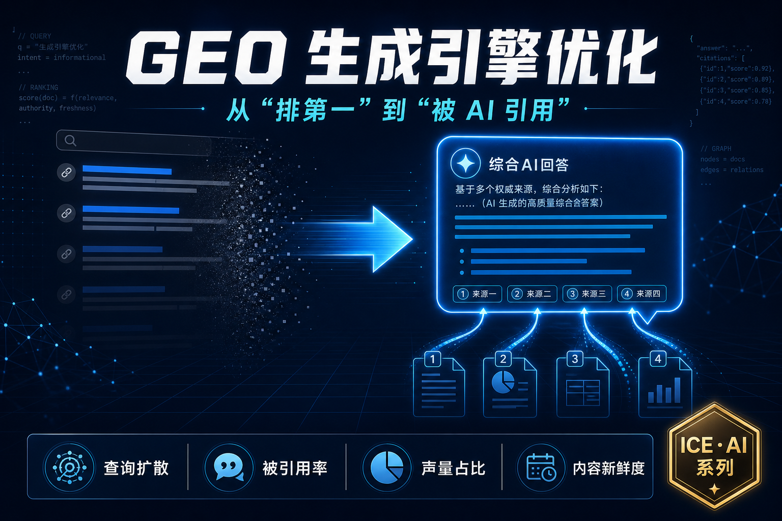 GEO 生成引擎优化：从“排第一”到“被 AI 引用”的流量范式迁移