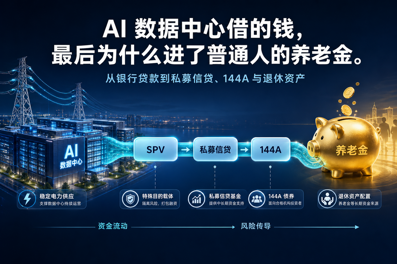 AI 数据中心借的钱,最后为什么进了普通人的养老金