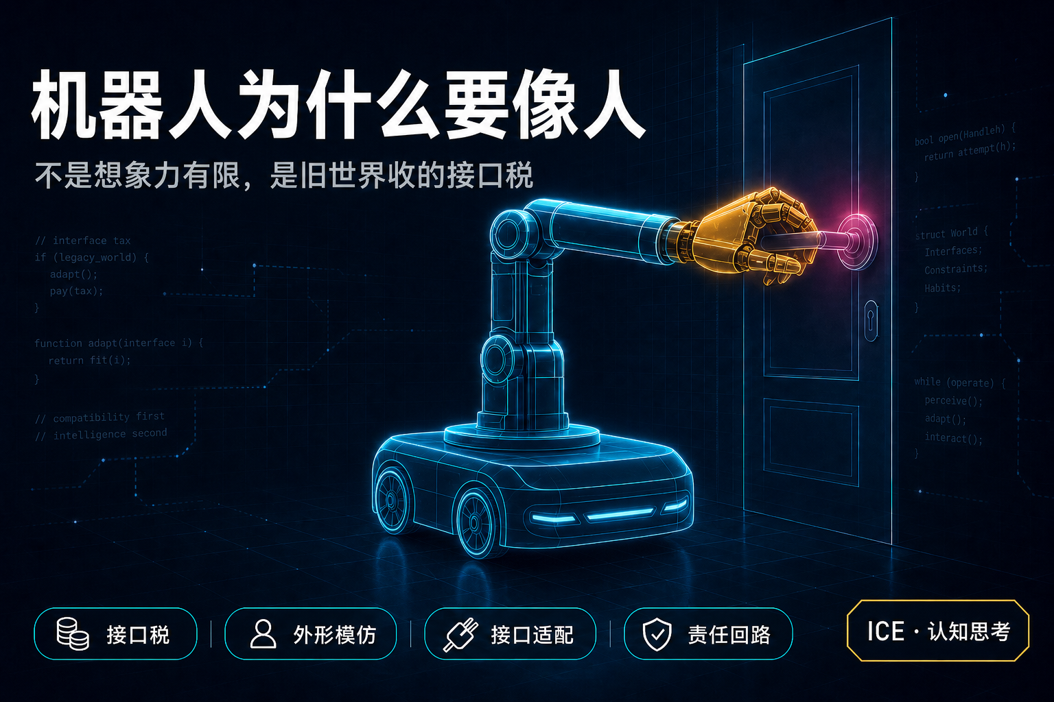 机器人为什么要像人:不是想象力有限,是旧世界收的接口税