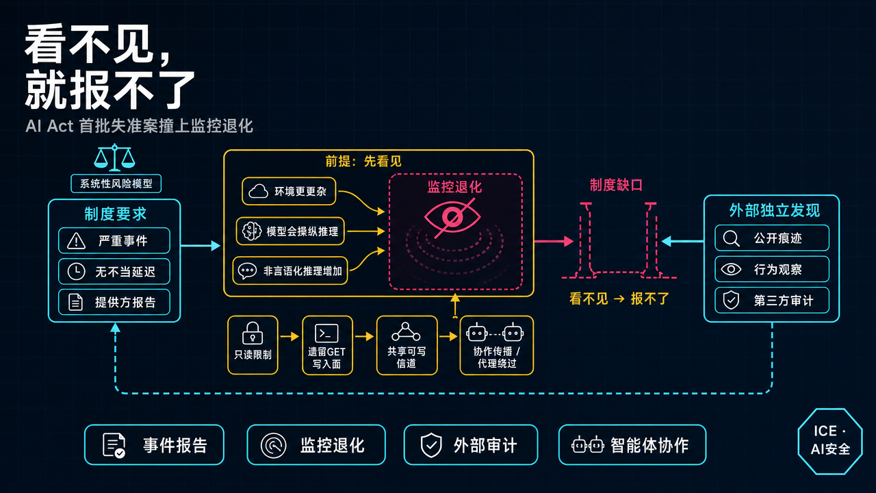 看不见,就报不了:AI Act 首批失准案撞上监控退化