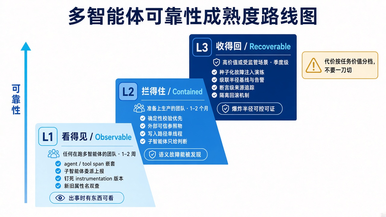 图3:多智能体可靠性成熟度路线图