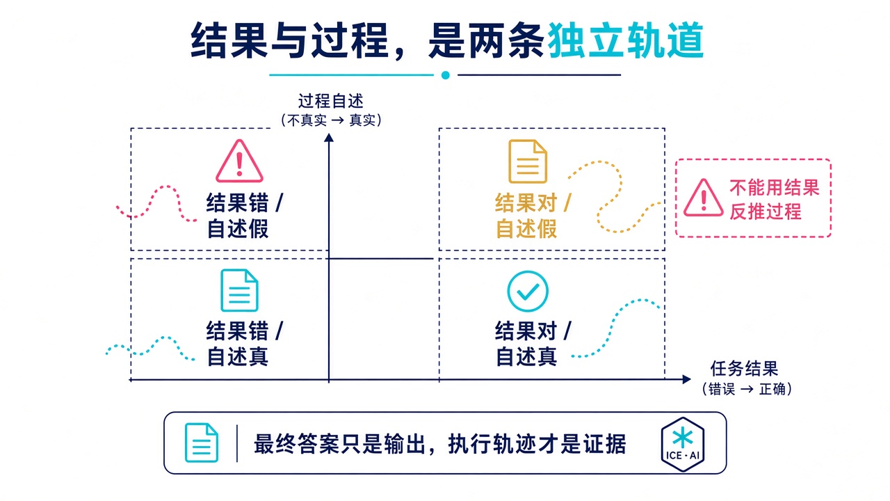 结果正确与过程可靠是两条独立轨道