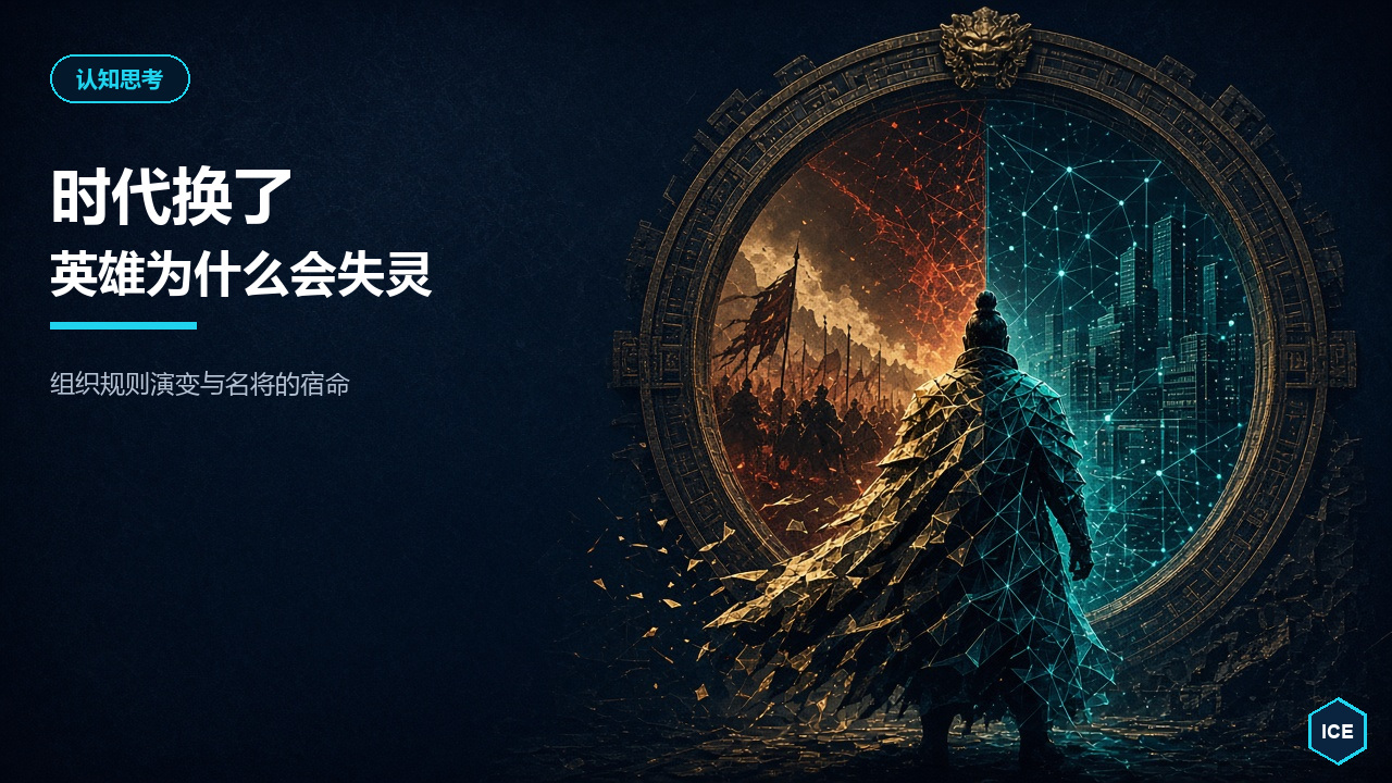 封面:时代更换评分表,旧时代的军旗逐渐转化为新秩序中的组织节点